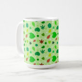 Leaf Muster mit verschiedenen Formen und Farben Kaffeetasse (Vorderseite Links)