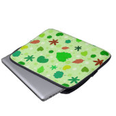 Leaf Muster mit verschiedenen Formen und Farben Laptopschutzhülle (Vorne Knopf)