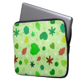Leaf Muster mit verschiedenen Formen und Farben Laptopschutzhülle (Vorderseite Links)