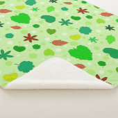 Leaf Muster mit verschiedenen Formen und Farben Sherpadecke (3/4)