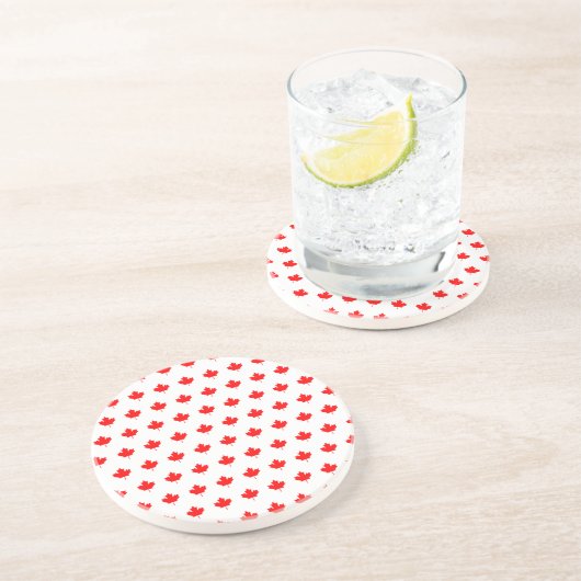 Leaf-Muster Sandstein Untersetzer (Seite)