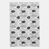 Leaf Muster - Schwarz auf Weiß Handtuch (Vertikal)