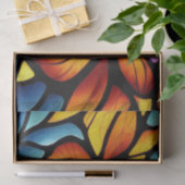 Leaf Muster verkleidetes Glas Decoupage Seidenpapier (Geschenk)