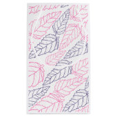 Leaf Muster Zeichnend Geschenktasche Kleine Geschenktüte (Rückseite)