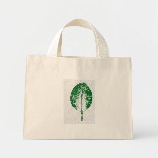 Leaf Nature Print Bag Mini Stoffbeutel (Vorne)