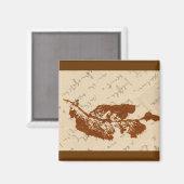 Leaf Nature Print Magnet (Vorderseite/Rückseite)