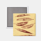 Leaf Nature Print Magnet (Vorderseite/Rückseite)