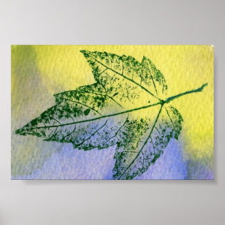 Leaf Nature Print Mini-Poster Poster