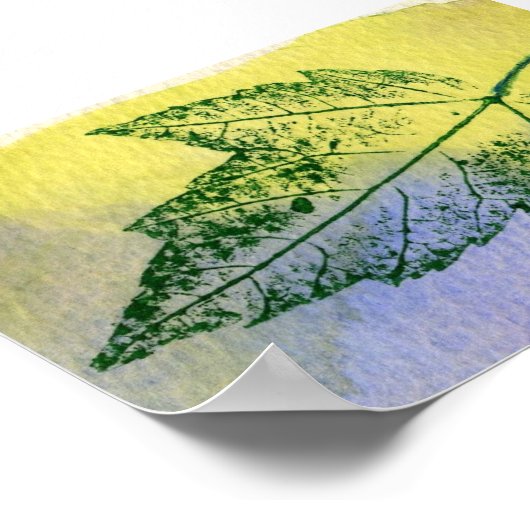Leaf Nature Print Mini-Poster Poster (Ecke)
