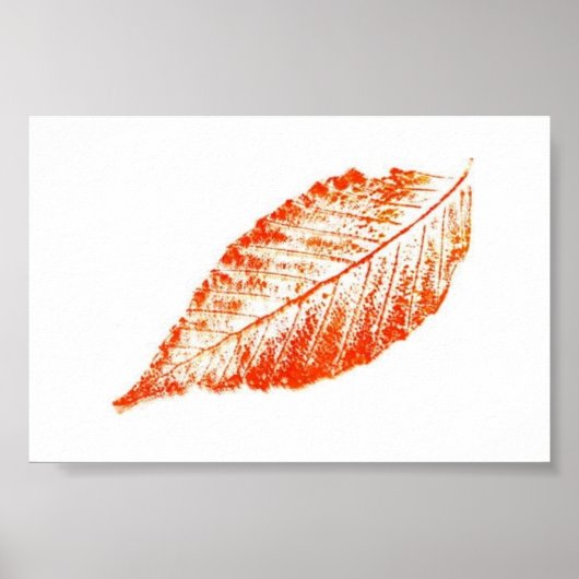 Leaf Nature Print Mini-Poster Poster (Vorne)