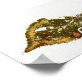 Leaf Nature Print Mini-Poster Poster (Ecke)