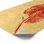 Leaf Nature Print Mini-Poster Poster (Ecke)