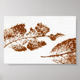Leaf Nature Print Mini-Poster Poster