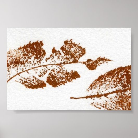 Leaf Nature Print Mini-Poster Poster (Vorne)