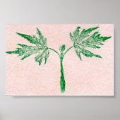 Leaf Nature Print Mini-Poster Poster (Vorne)