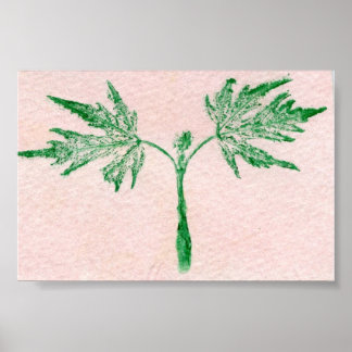 Leaf Nature Print Mini-Poster Poster