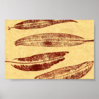 Leaf Nature Print Mini-Poster Poster