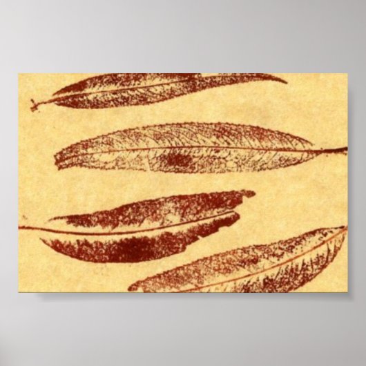 Leaf Nature Print Mini-Poster Poster (Vorne)