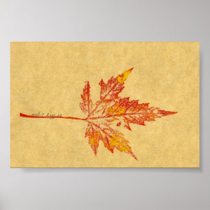 Leaf Nature Print Mini-Poster Poster