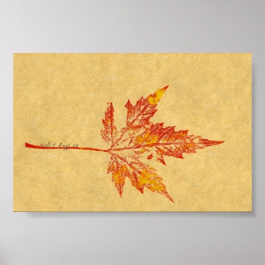 Leaf Nature Print Mini-Poster Poster (Vorne)