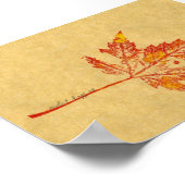 Leaf Nature Print Mini-Poster Poster (Ecke)