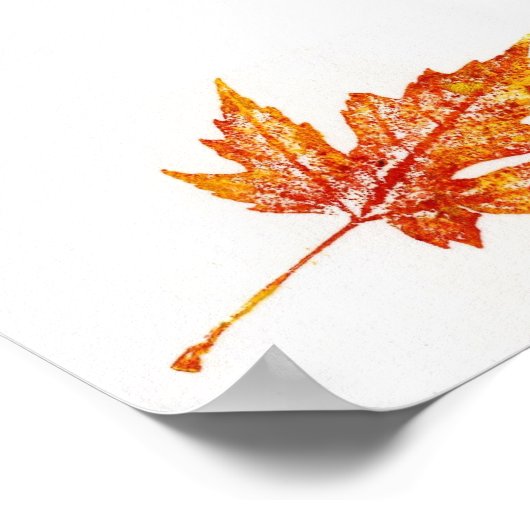 Leaf Nature Print Mini-Poster Poster (Ecke)