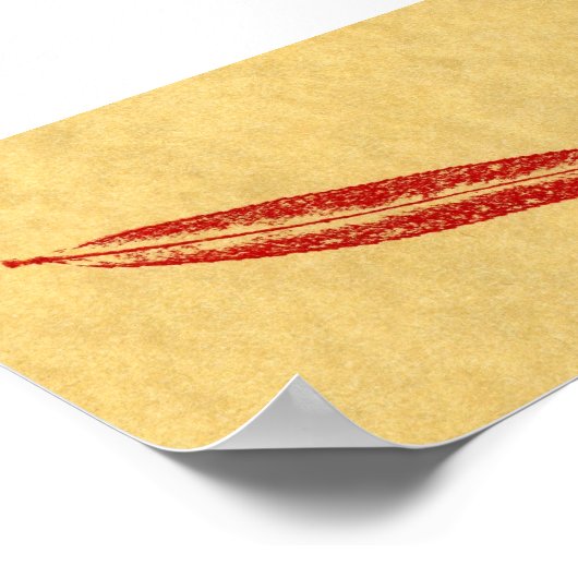 Leaf Nature Print Mini-Poster Poster (Ecke)