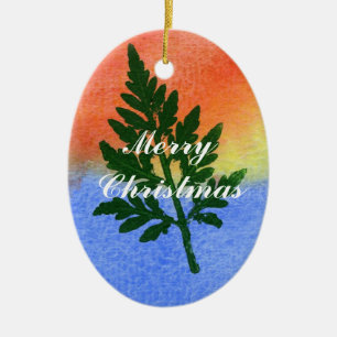 Leaf Nature Print Ornament