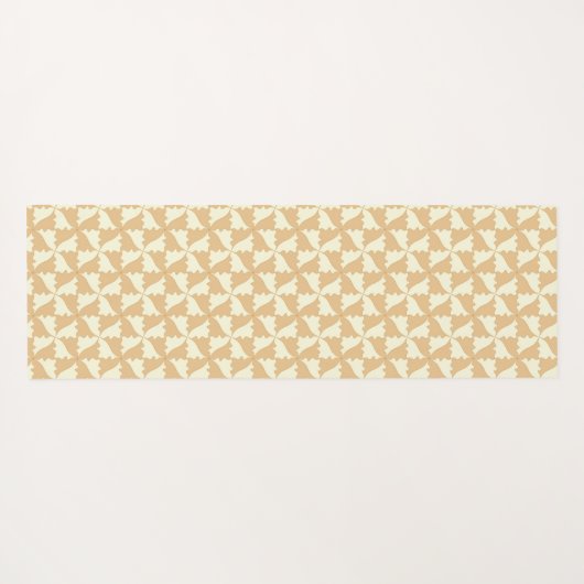 Leaf oder Hummingbird Tessellations - lila gelb Yogamatte (Rückseite (Horizontal))