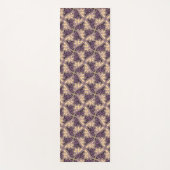 Leaf oder Hummingbird Tessellations - lila gelb Yogamatte (Vorderseite)