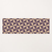 Leaf oder Hummingbird Tessellations - lila gelb Yogamatte (Vorderseite (Horizontal))