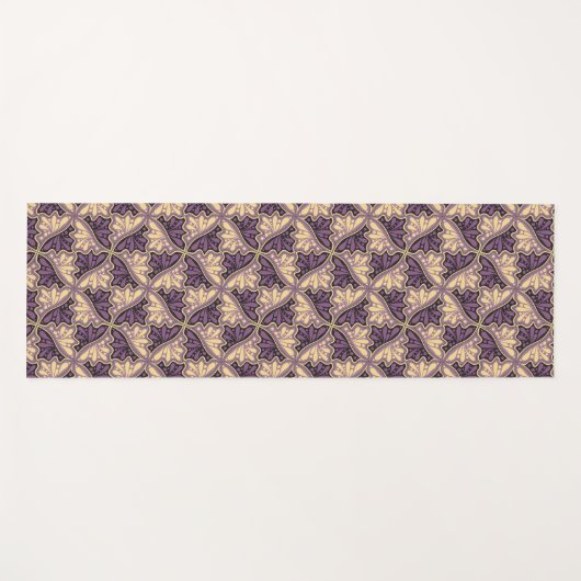 Leaf oder Hummingbird Tessellations - lila gelb Yogamatte (Vorderseite (Horizontal))