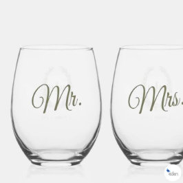 Leaf Oval line Hochzeit Olivenweg Weinglas Ohne Stiel