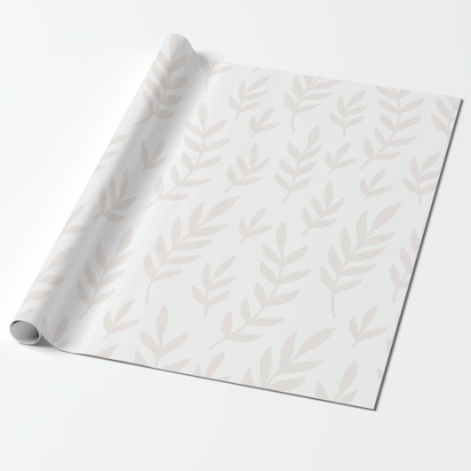 Leaf-Papier mit weißer Pappe Geschenkpapier (Ungerollt)