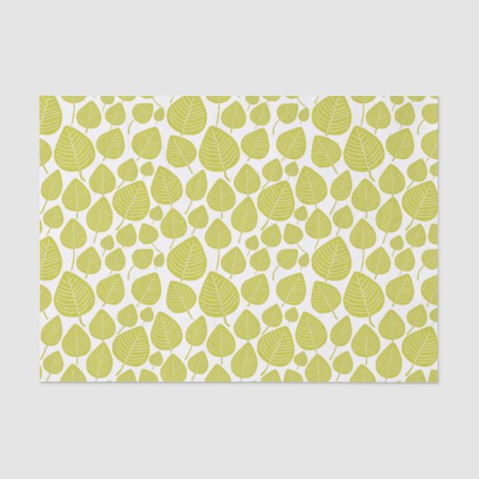 Leaf Pattern - Banana Green Seidenpapier (Vorderseite)