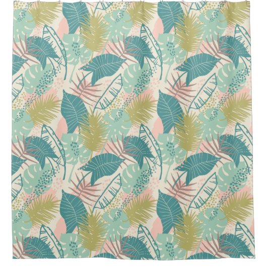 Leaf Pattern Duschvorhang (Vorderseite)