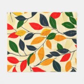 Leaf Pattern Fleecedecke (Vorderseite (Horizontal))