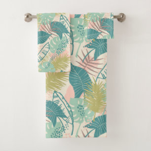 Leaf Pattern Handtuch Set