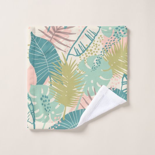 Leaf Pattern Handtuch Set (Waschlappen)