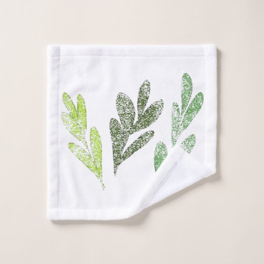 Leaf Pattern Handtuch Set (Waschlappen)