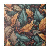 Leaf Pattern Keramik Tile Fliese (Vorderseite)
