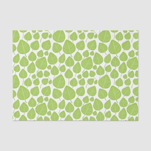 Leaf Pattern - Martian Green Seidenpapier (Vorderseite)