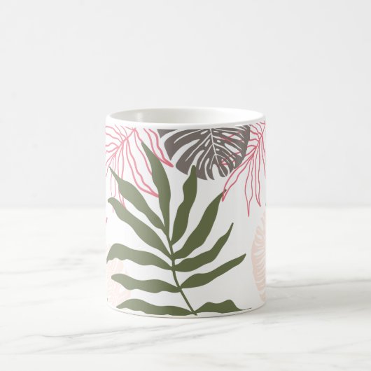 Leaf pattern mug kaffeetasse (Mittel)