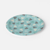 Leaf Pattern Pappteller (Schrägansicht)