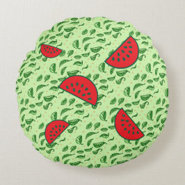 Leaf Pattern Rundes Kissen