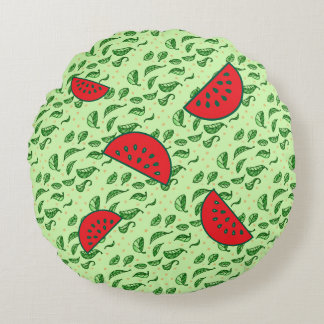 Leaf Pattern Rundes Kissen