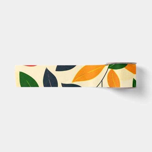 Leaf Pattern Satinband (Vorderseite)