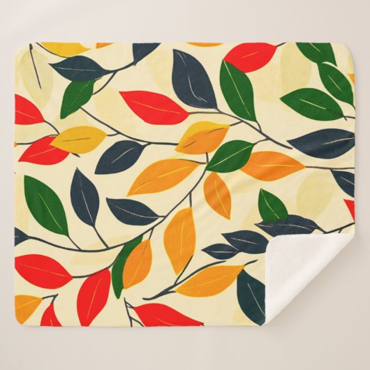 Leaf Pattern Sherpadecke (Vorderseite (Horizontal))