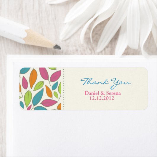 Leaf Pattern Wedding Vielen Dank für Ihr Geschenk (Insitu)