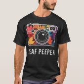 Leaf Peeper Camera Autumn Foliage Maple Fall Leaf  T-Shirt (Vorderseite)